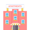 Ilustración de apartamentos turísticos