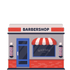 Ilustración de una barbería