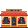 Ilustración de un restaurante