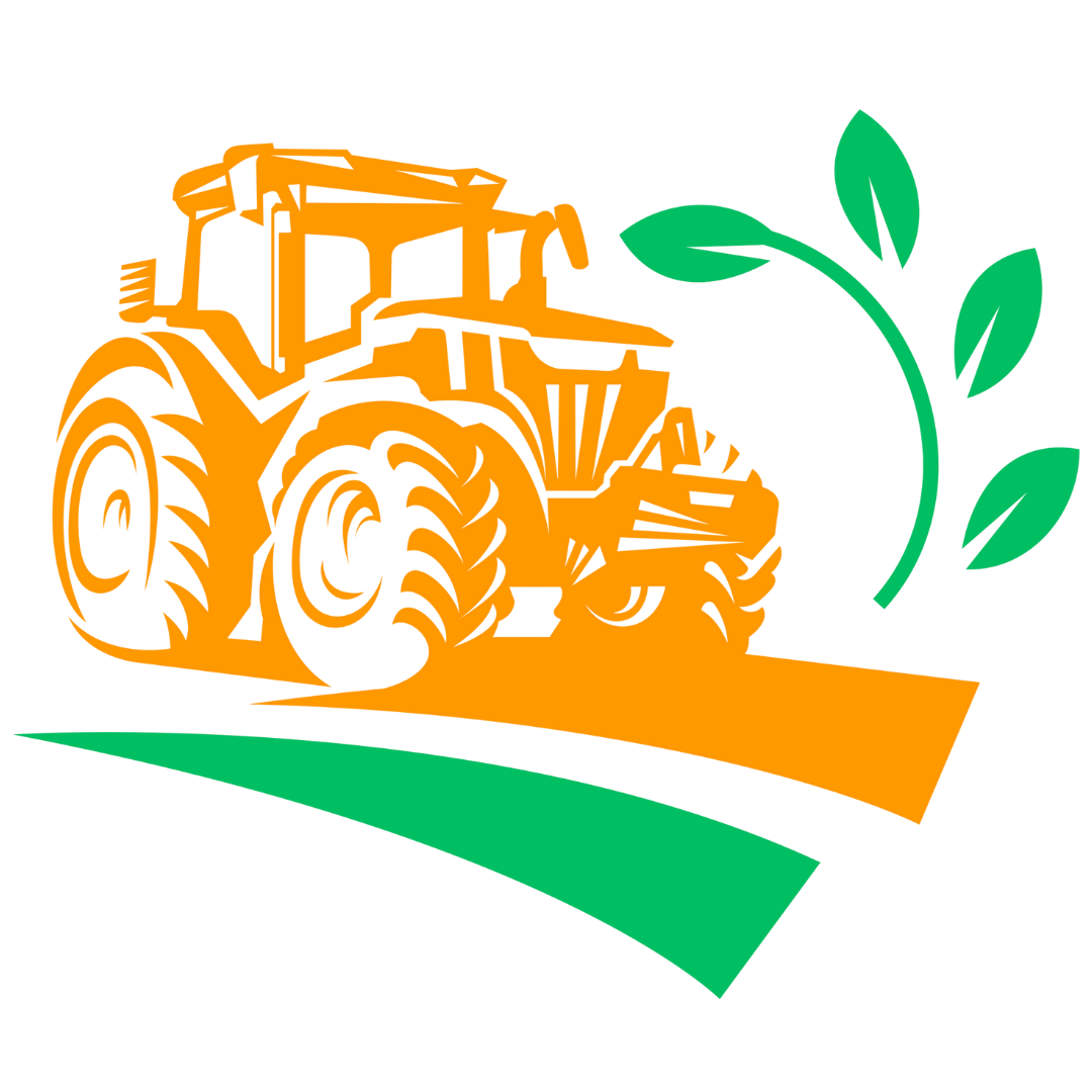 Orange tractor